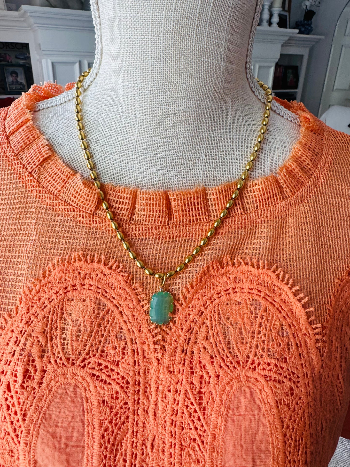Large Green Opalite Necklace