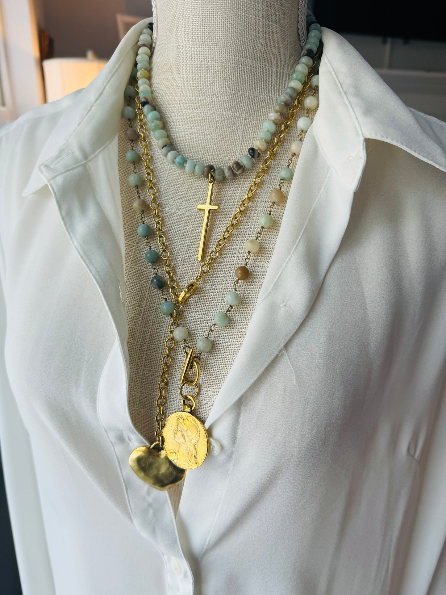 Large French Coin Necklace