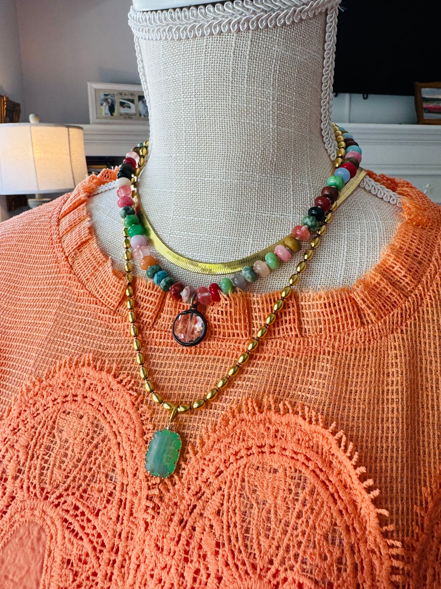 Large Green Opalite Necklace