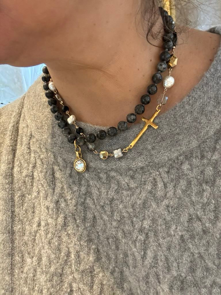 ‘East to West’ Vintage  Cross Necklace