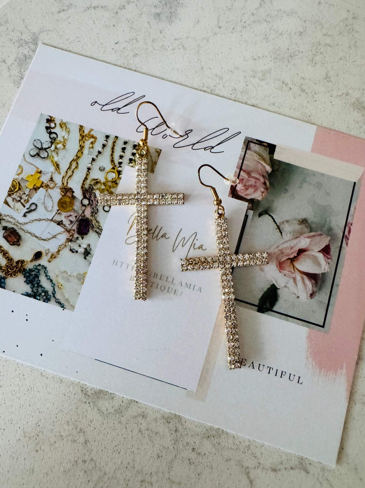 Dazzle Cross Earrings