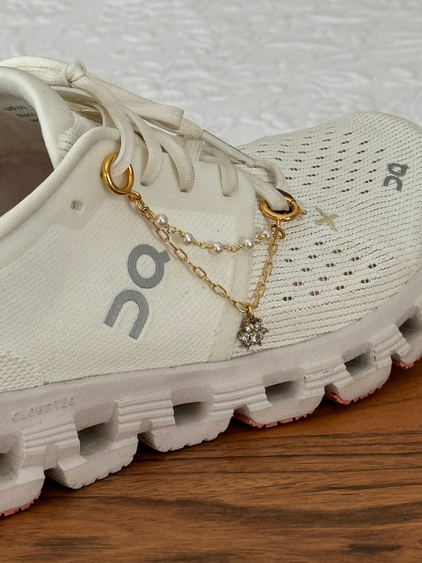 Zirconia Flower Shoe Chain