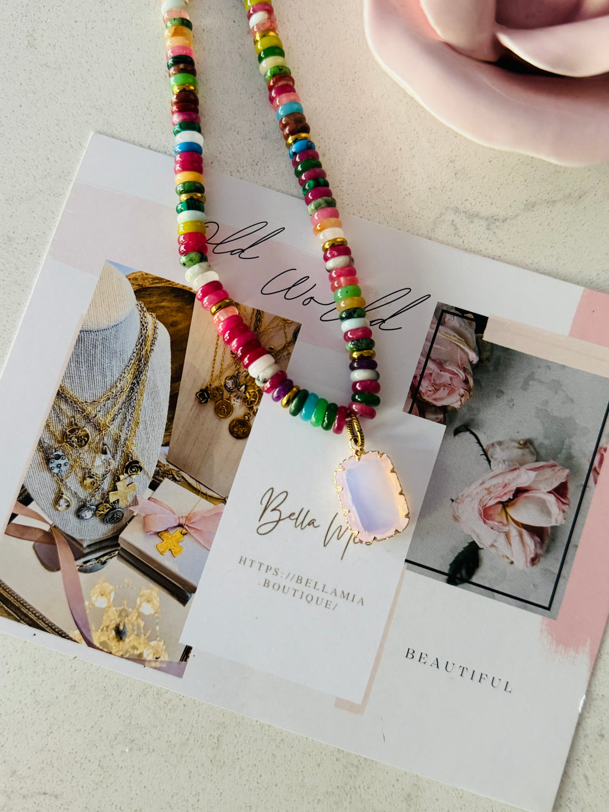 Gia&Mint Beaded Necklace