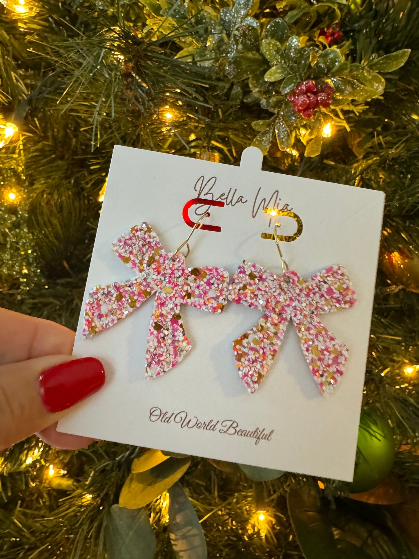 Christmas Leather Earrings 