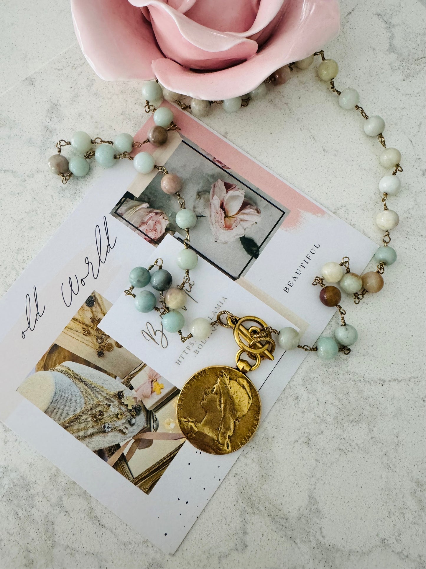 Large French Coin Necklace