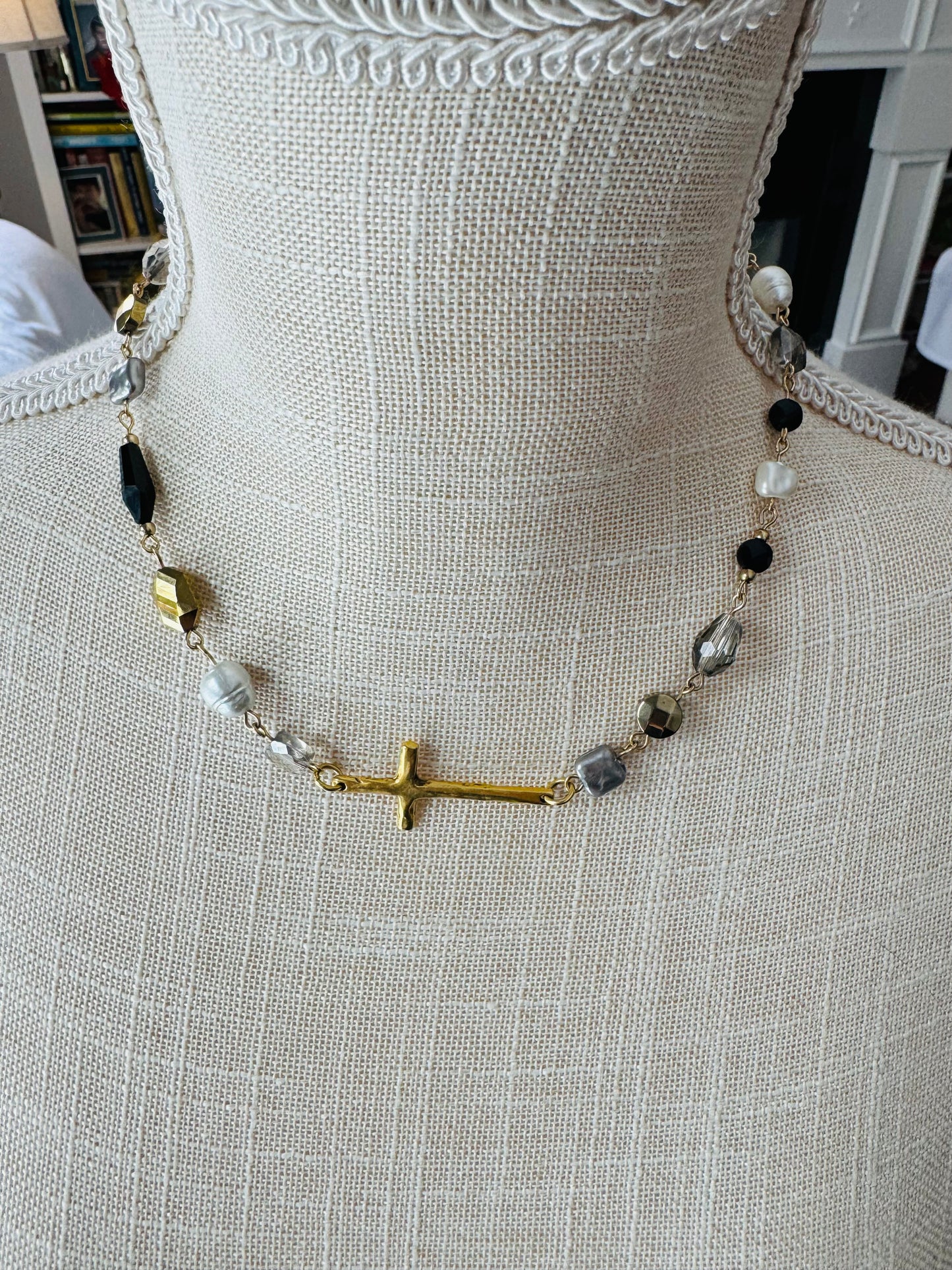 ‘East to West’ Vintage  Cross Necklace