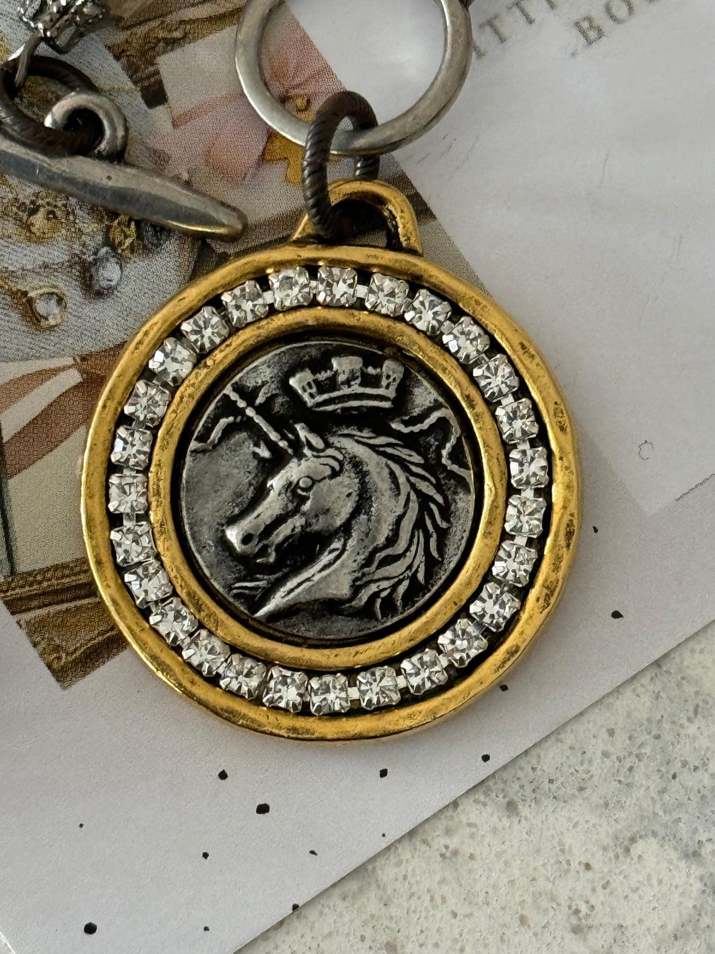 Alessia Unicorn Rhinestone Necklace