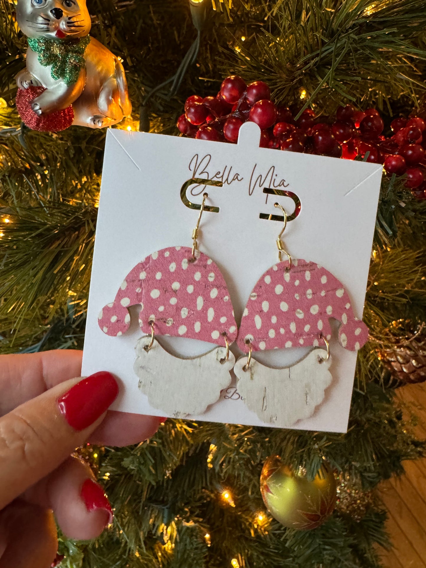 Christmas Leather Earrings 