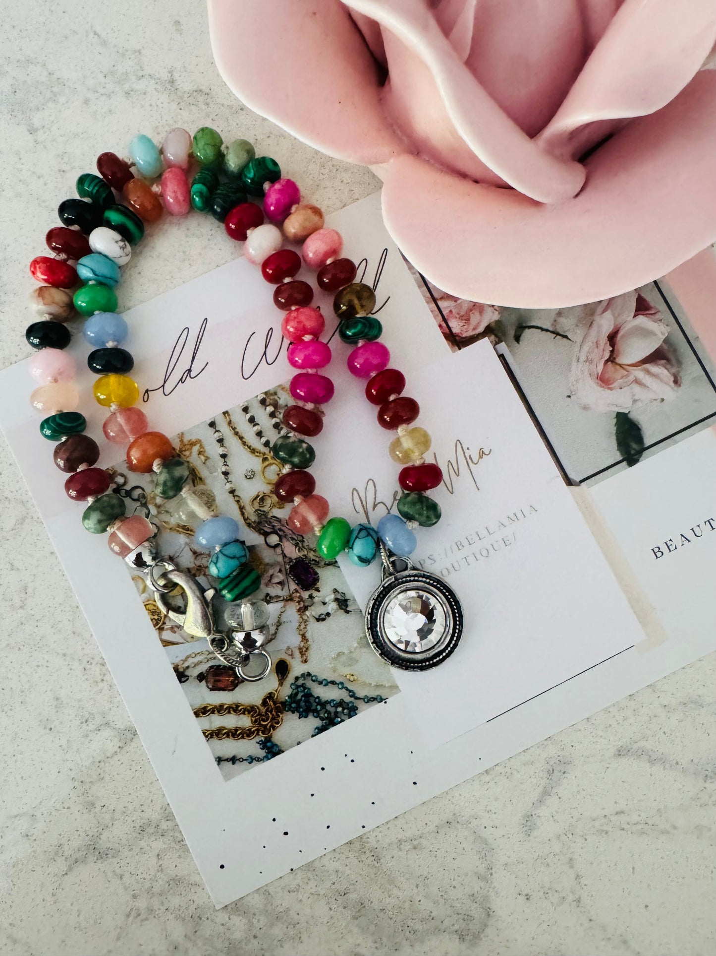 Kaleidoscope Beaded Necklace