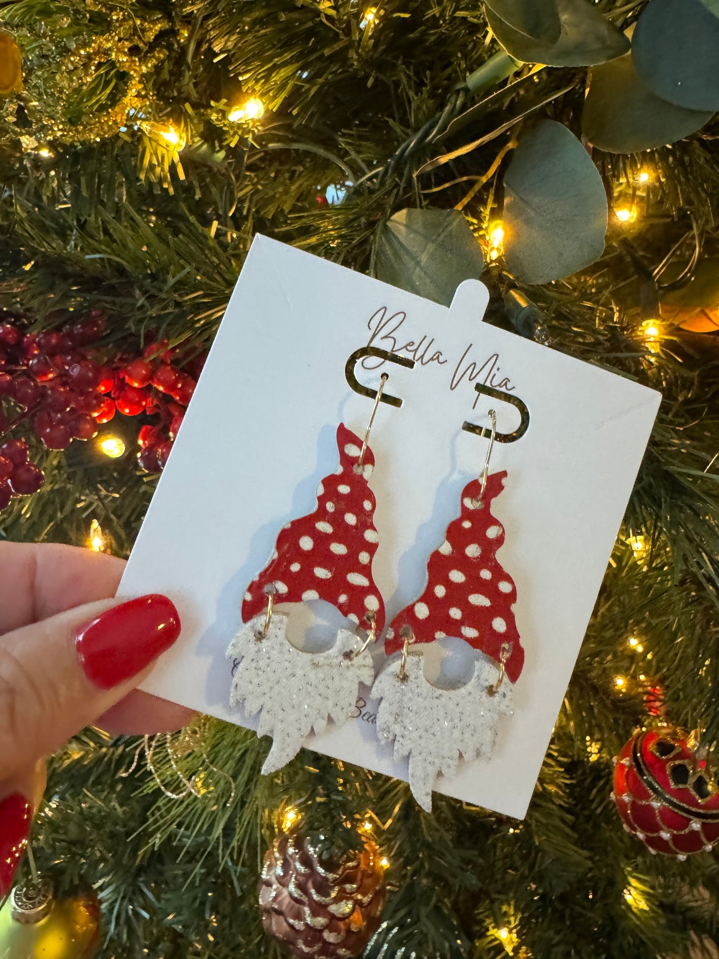 Christmas Leather Earrings 