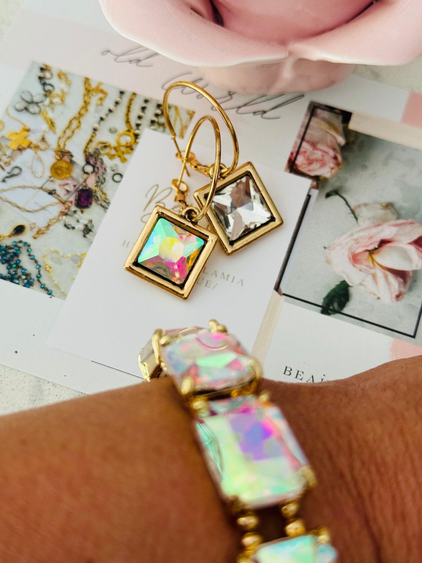 Pictured with AB Stretch Bracelet