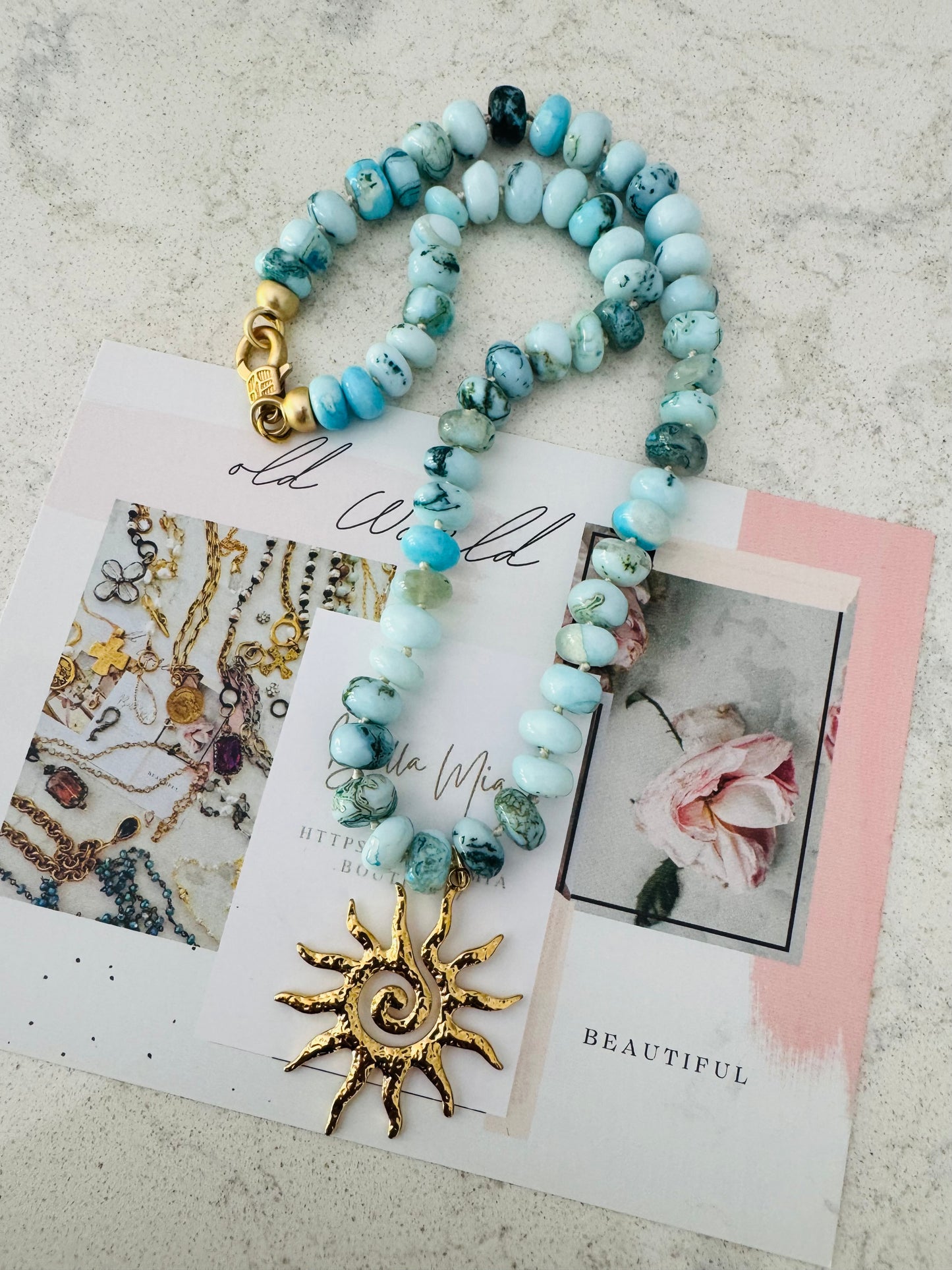 Sunburst Beaded Necklace