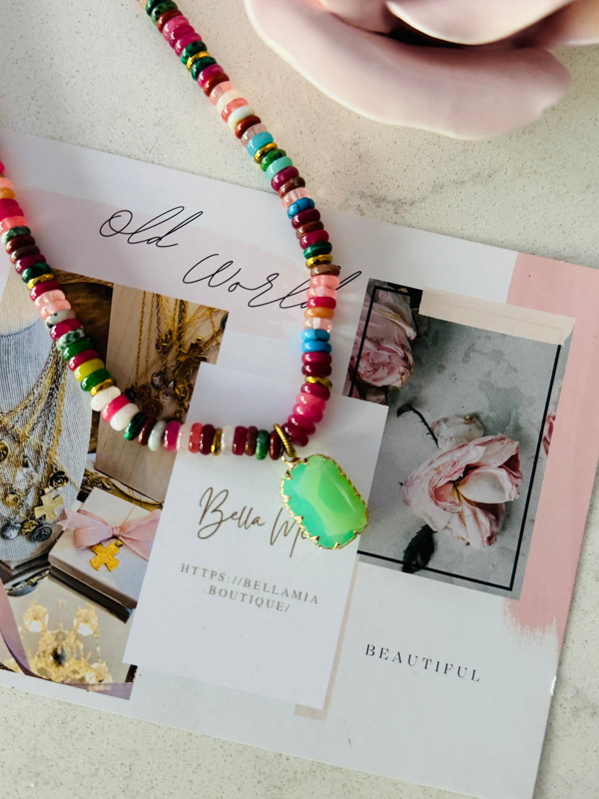 Gia&Mint Beaded Necklace