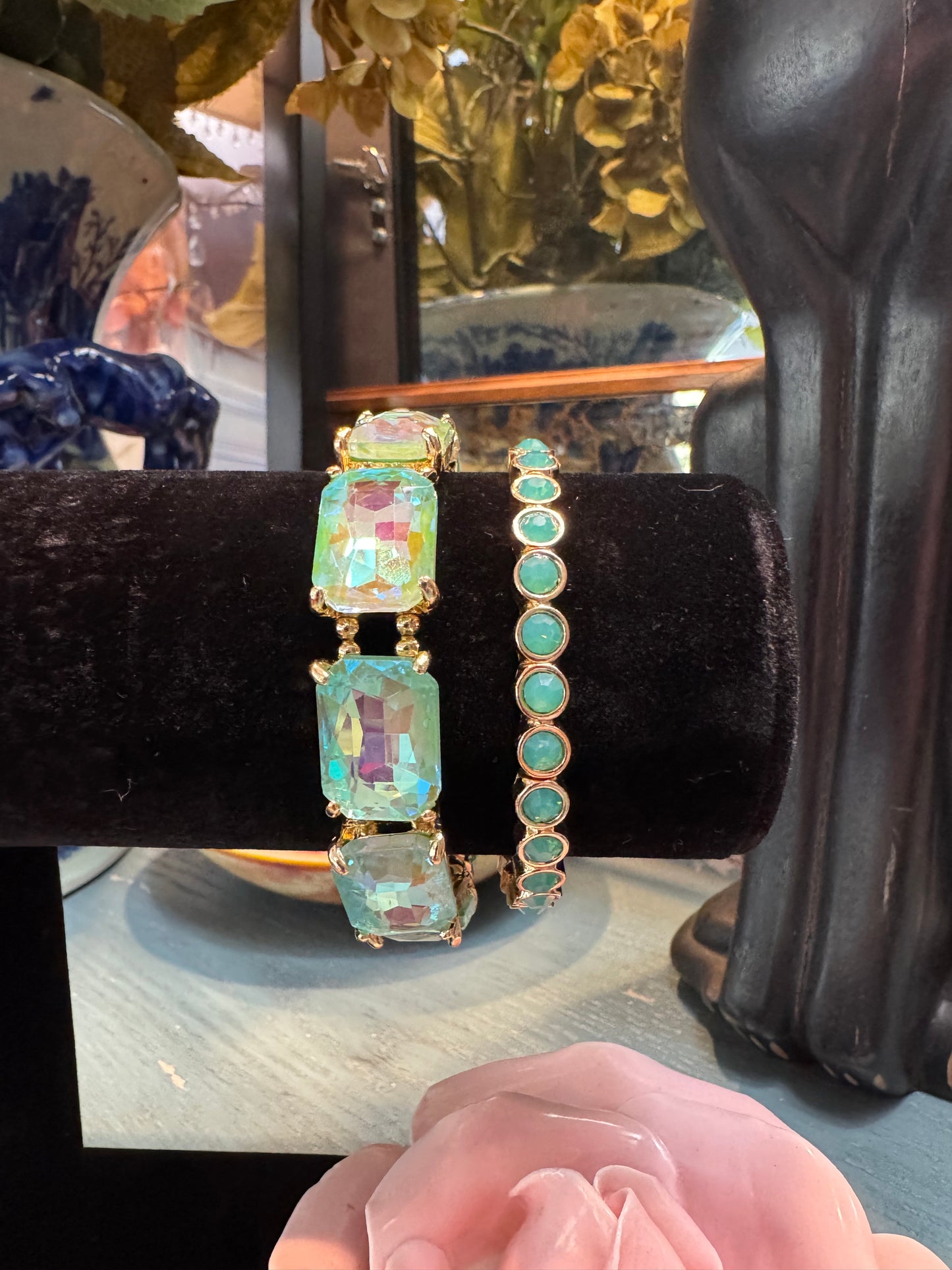 Stack with our Lg Crystal Bracelets.