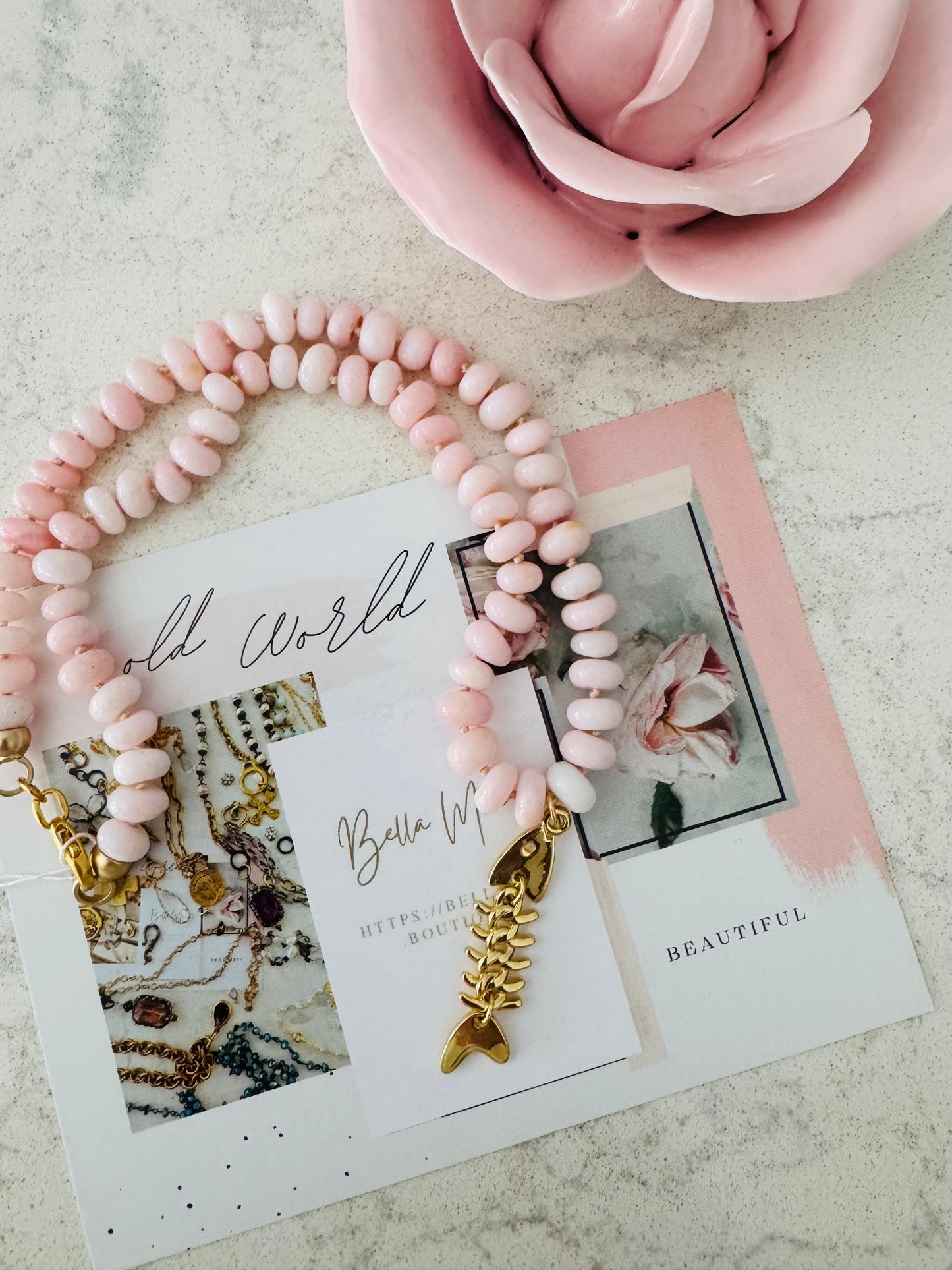 Pink Salmon Necklace