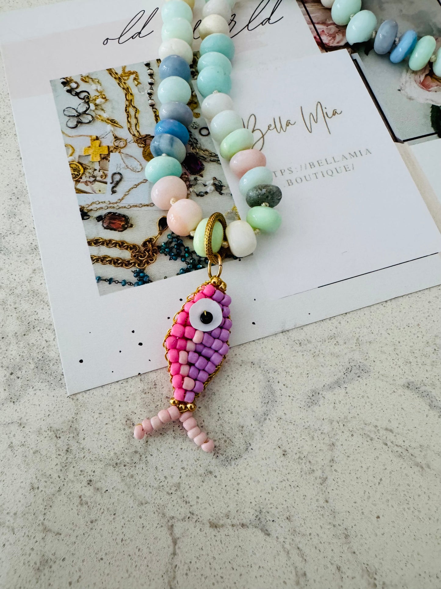 Cotton Candy Fish Necklace