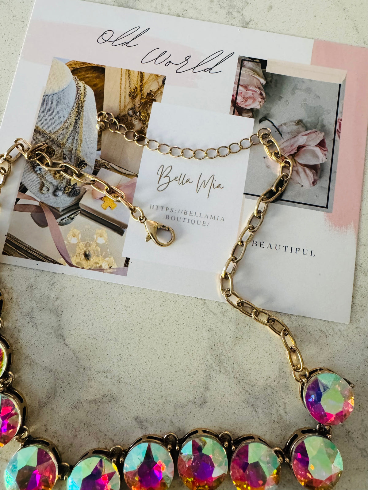 Dime Crystal Necklace Sets