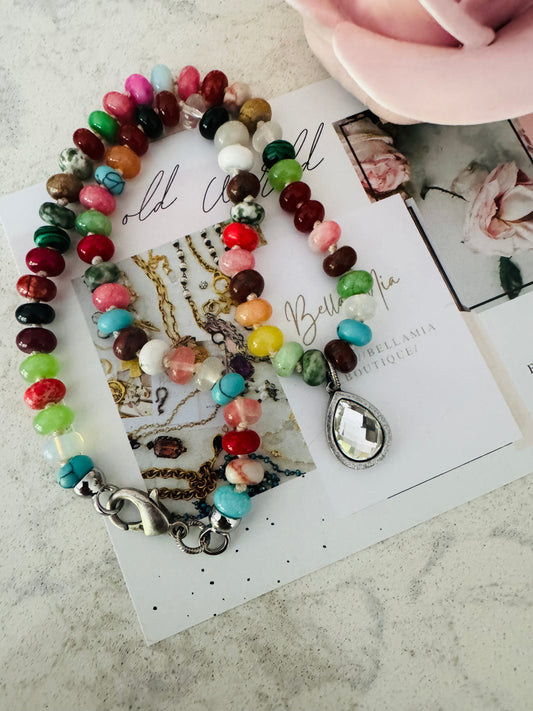 Kaleidoscope Beaded Necklace