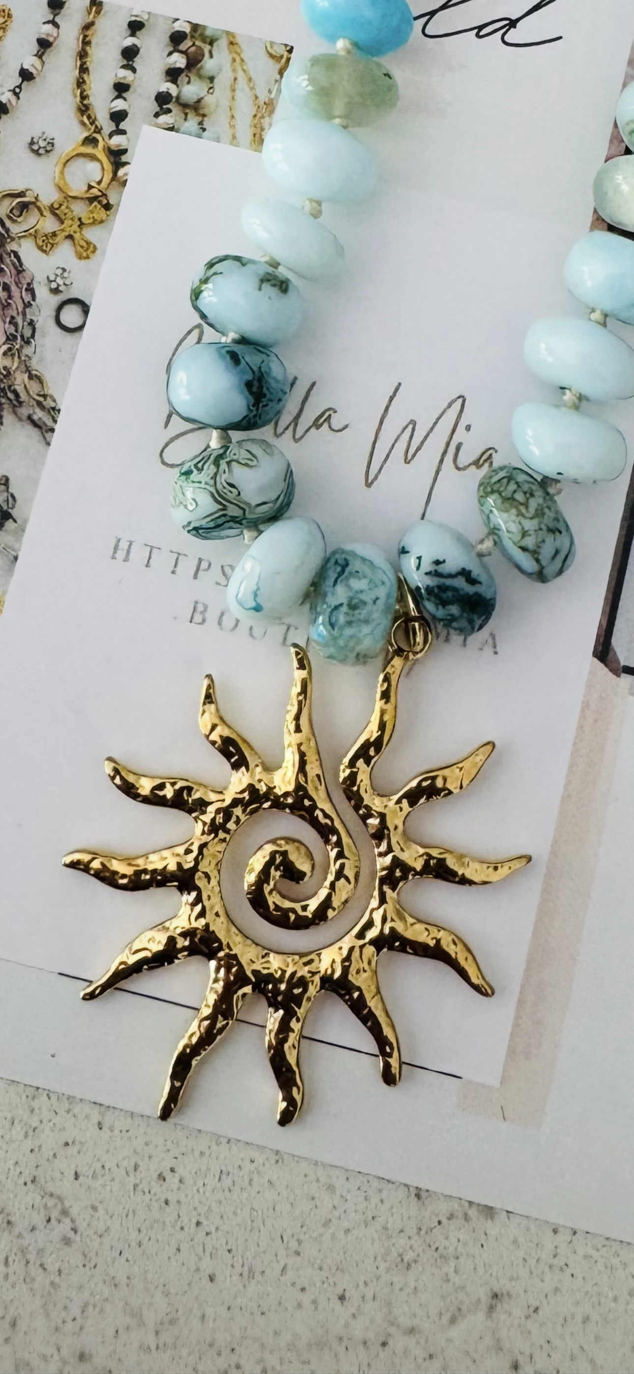 Sunburst Beaded Necklace
