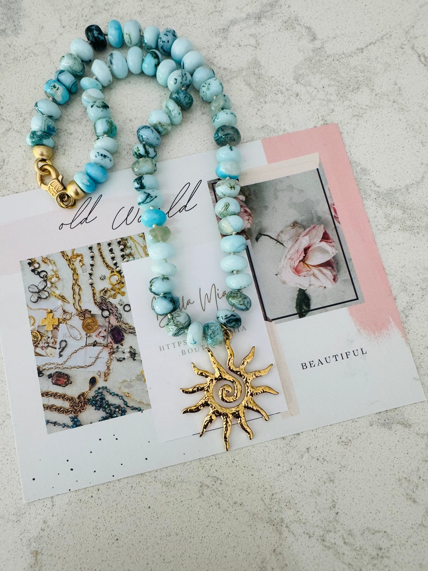 Sunburst Beaded Necklace
