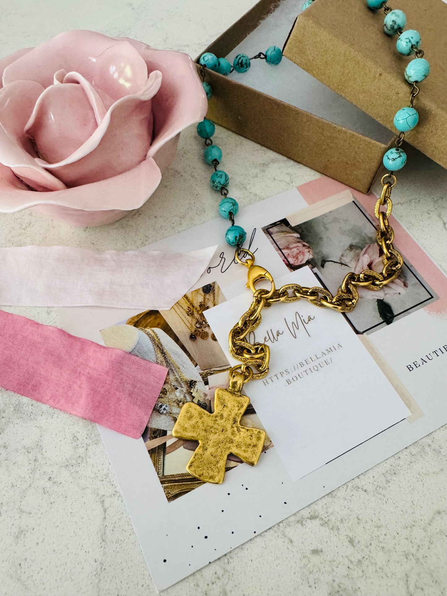 Wren Cross Necklace