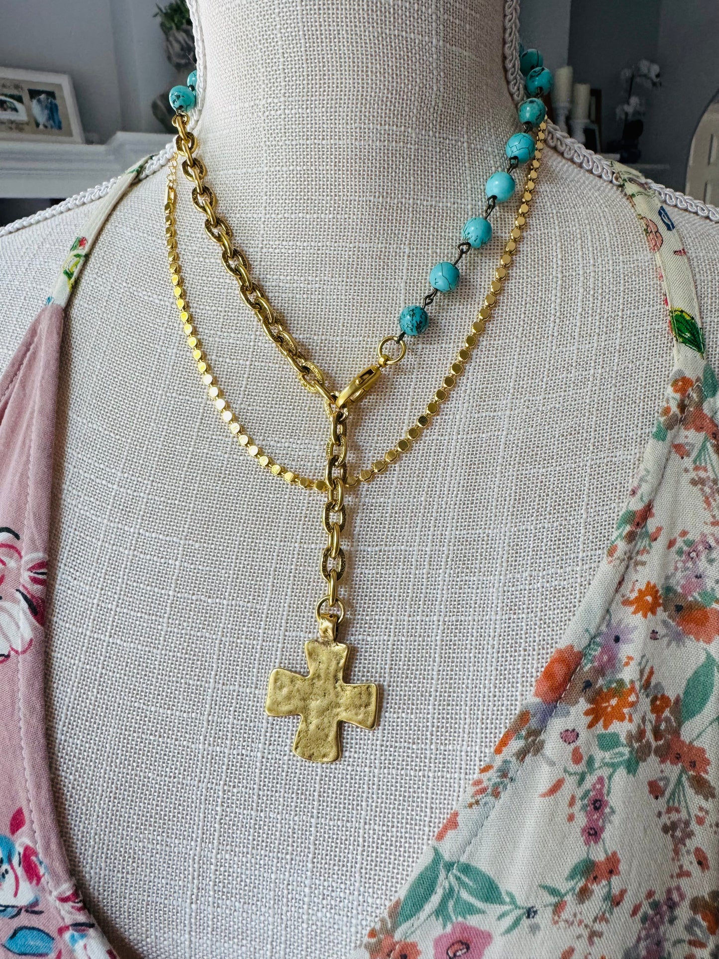 Wren Cross Necklace