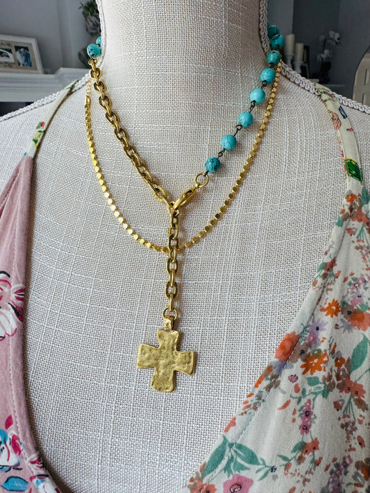 Wren Cross Necklace