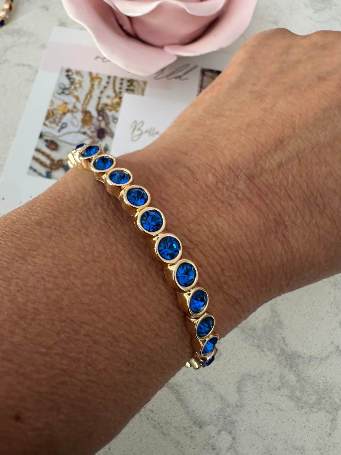 Red, White & Blue Crystal Bracelet