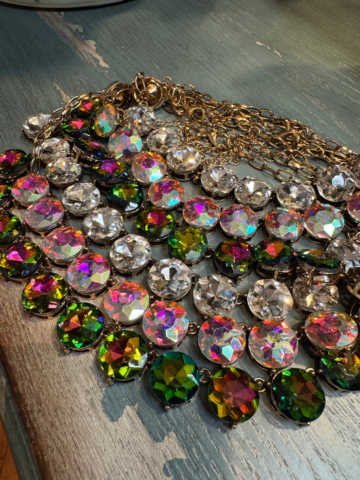 Dime Crystal Necklace Sets