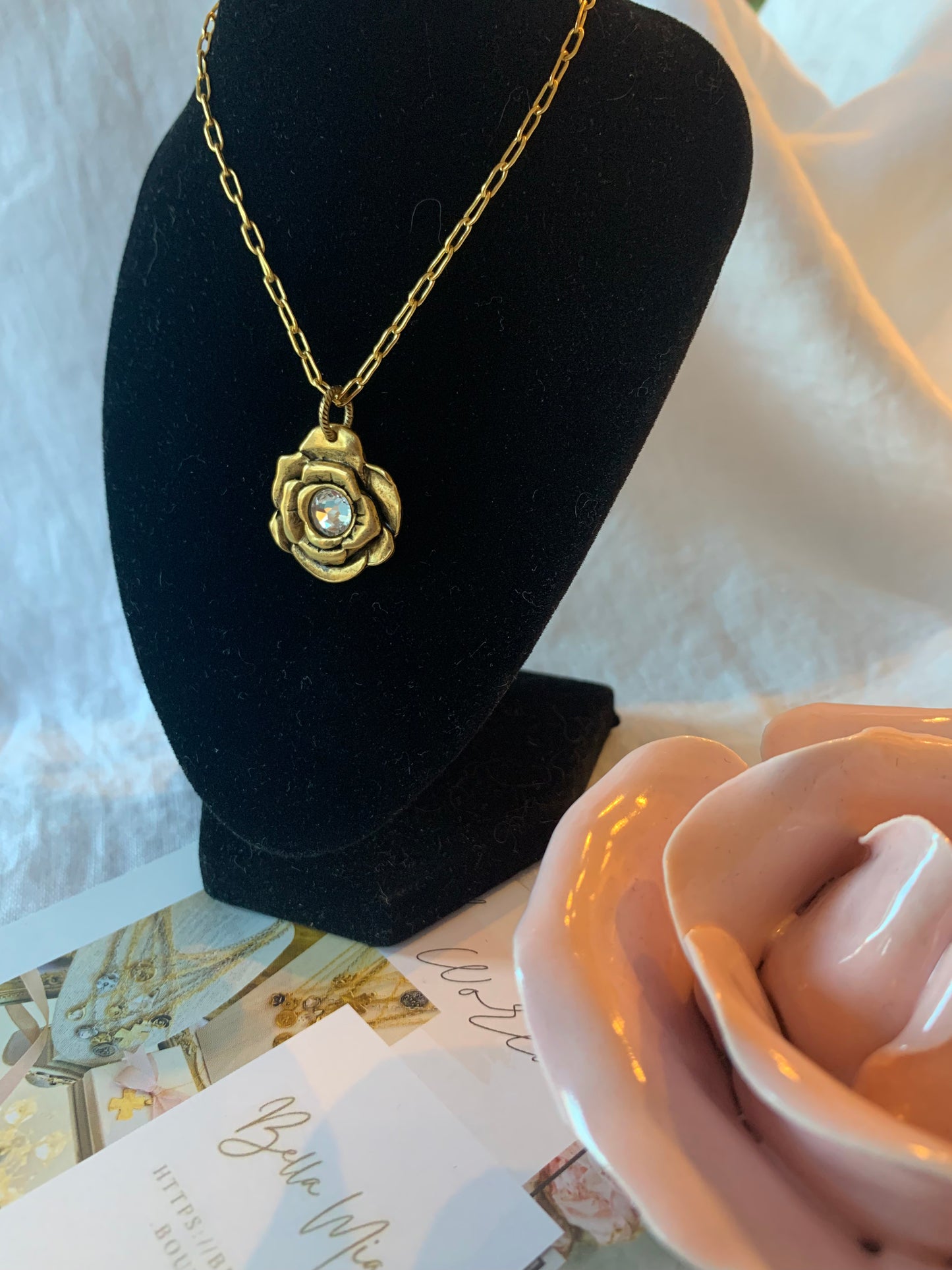 Swarovski Rose Necklace