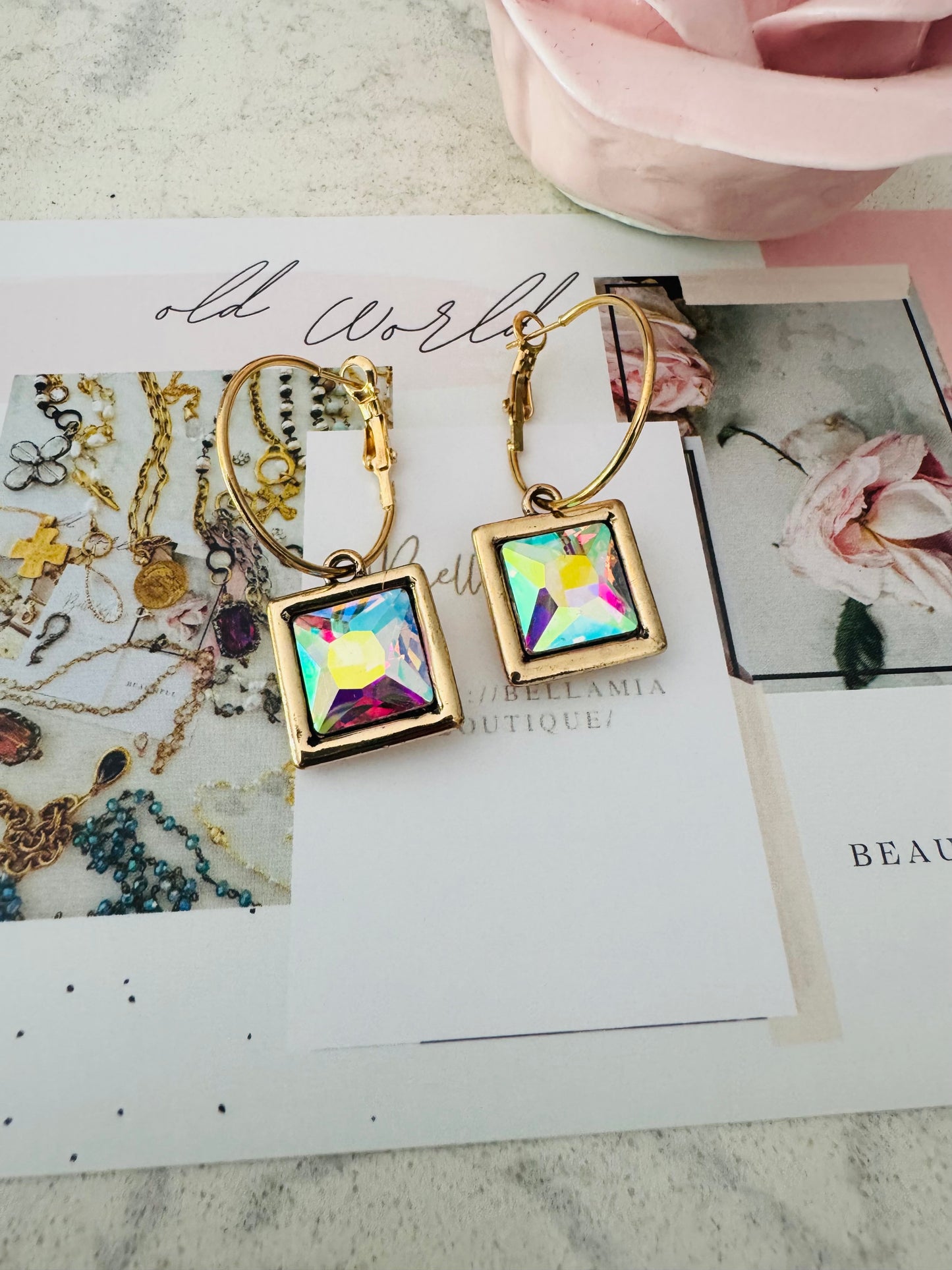 Chiclet AB Earrings