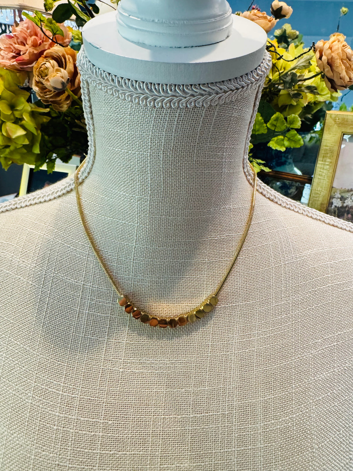 Bella Square Beaded Necklace