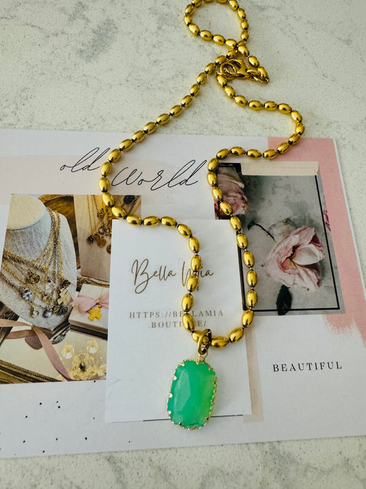 Small Green Opalite Necklace