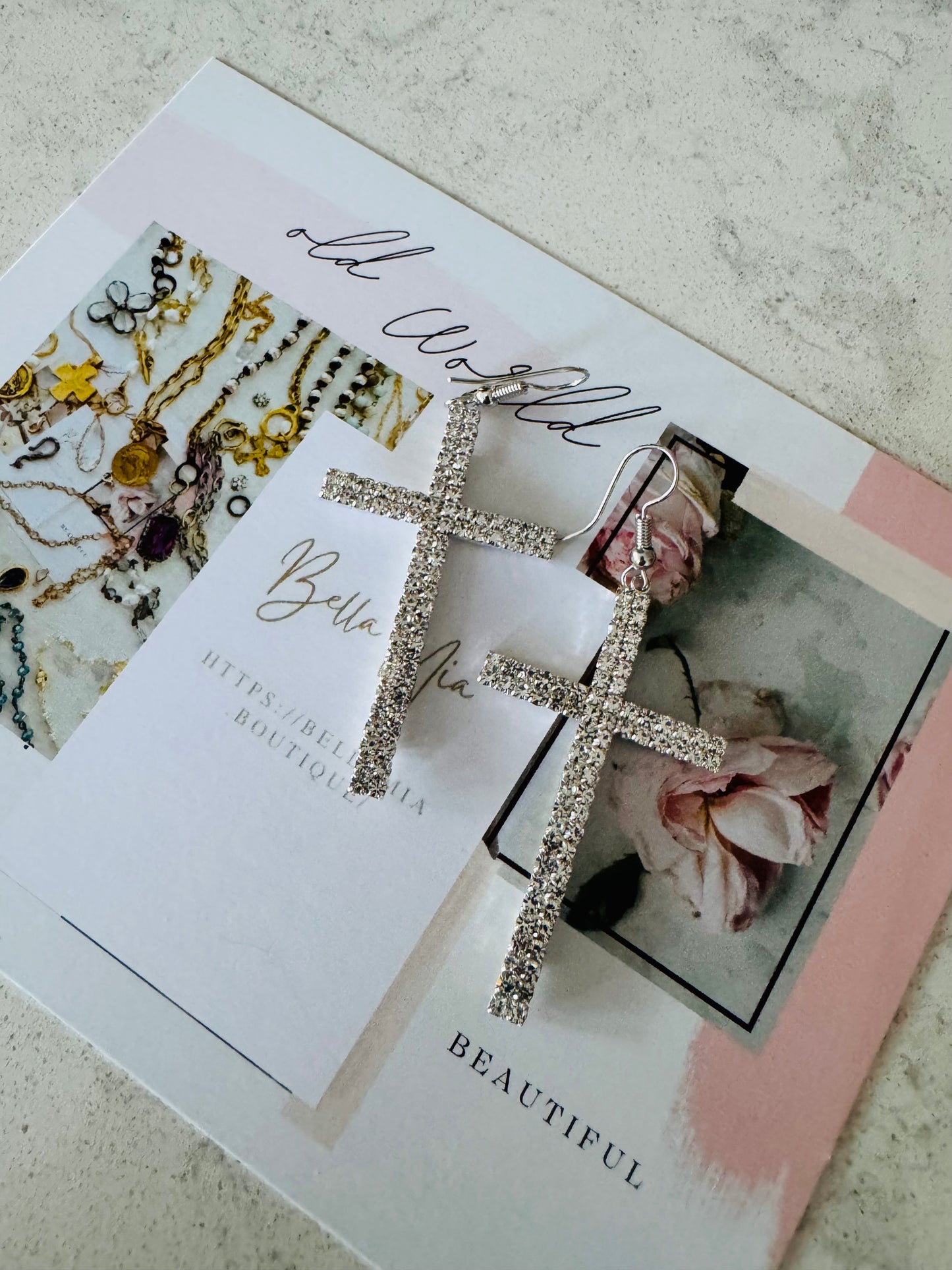 Dazzle Cross Earrings