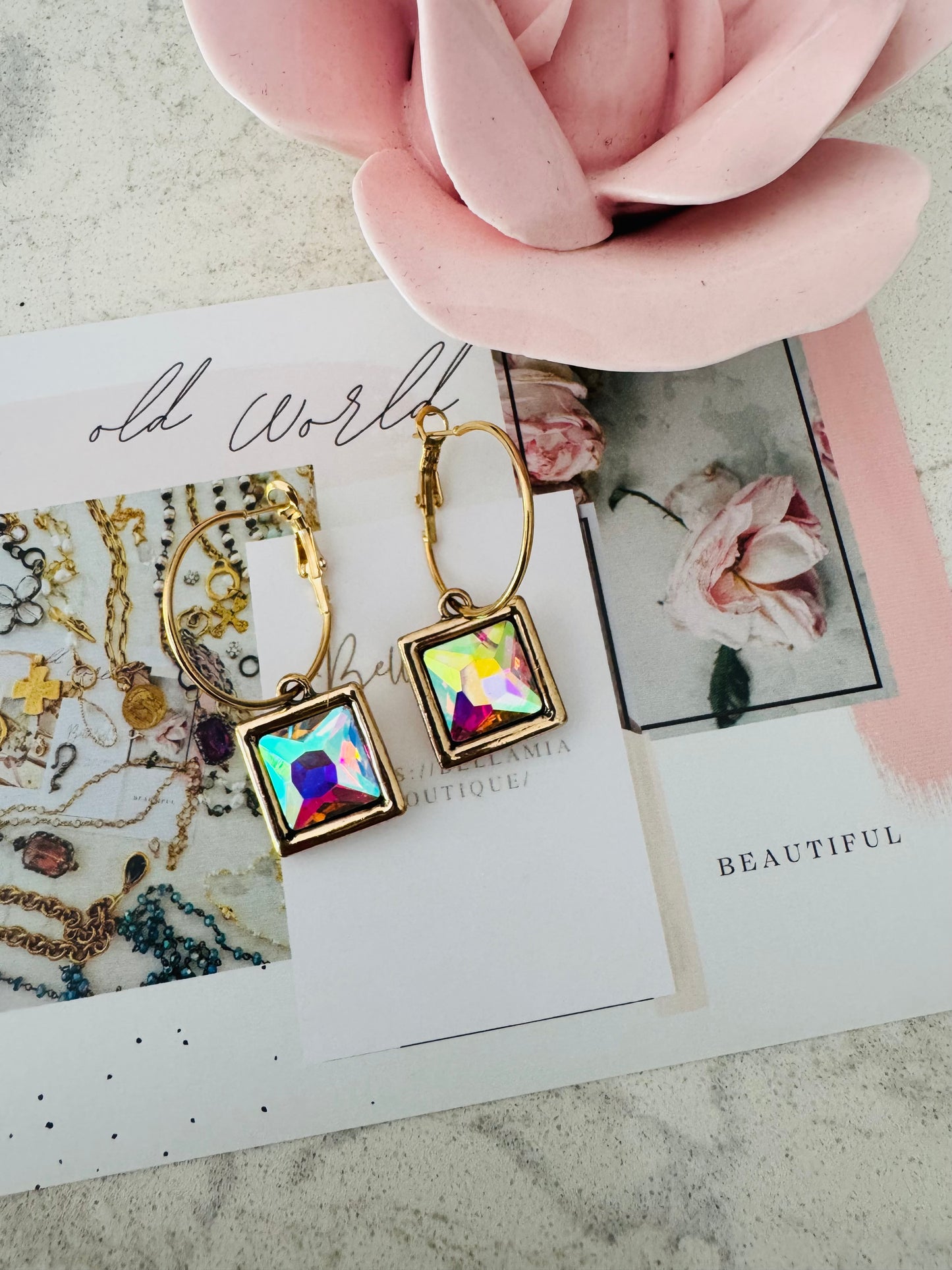 Chiclet AB Earrings