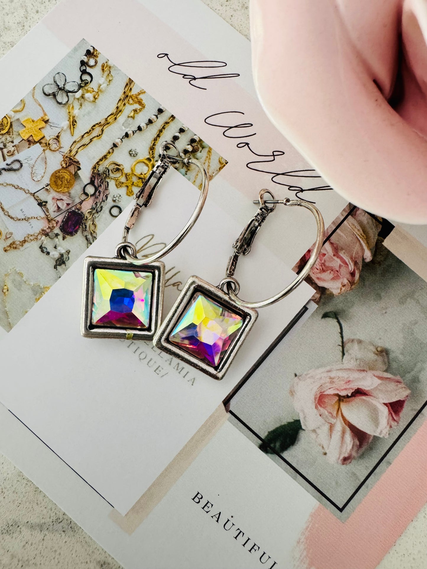 Chiclet AB Earrings