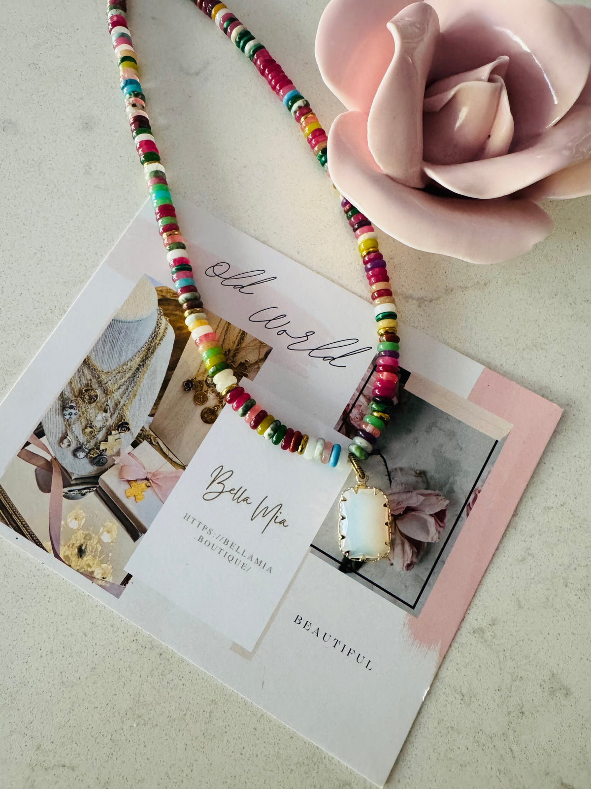 Gia&Mint Beaded Necklace