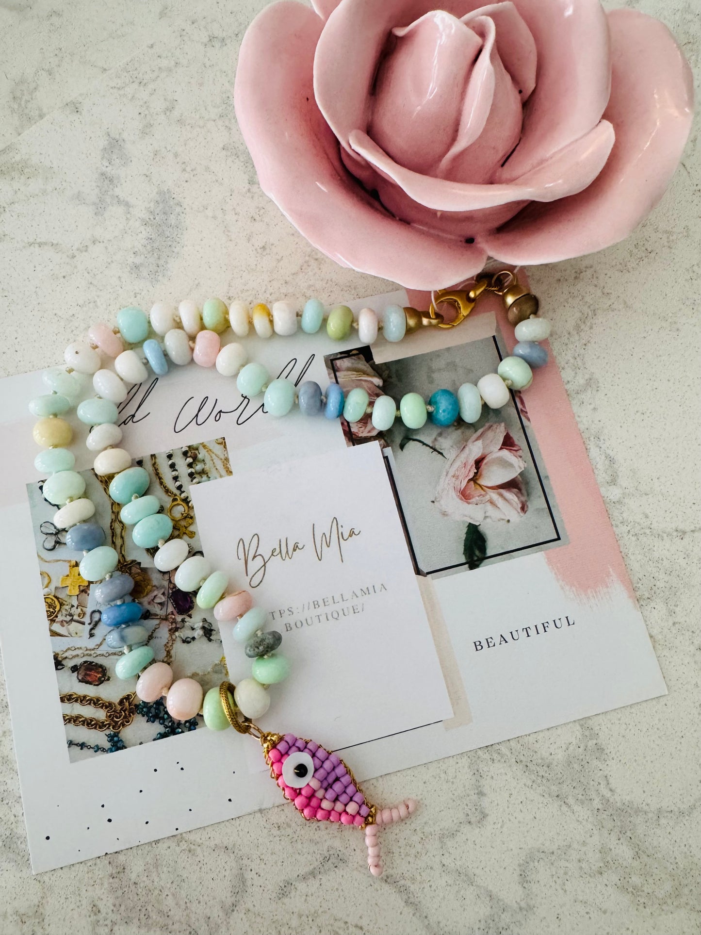 Cotton Candy Fish Necklace