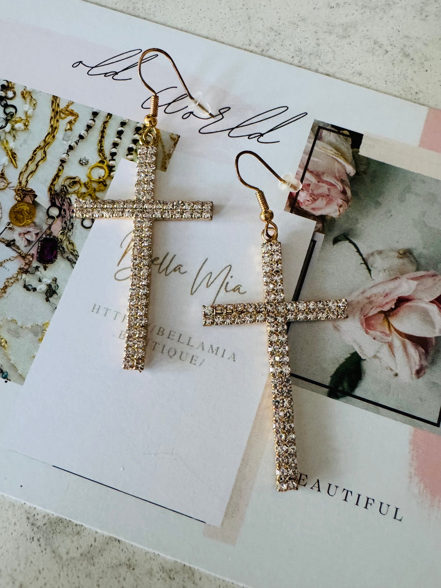 Dazzle Cross Earrings