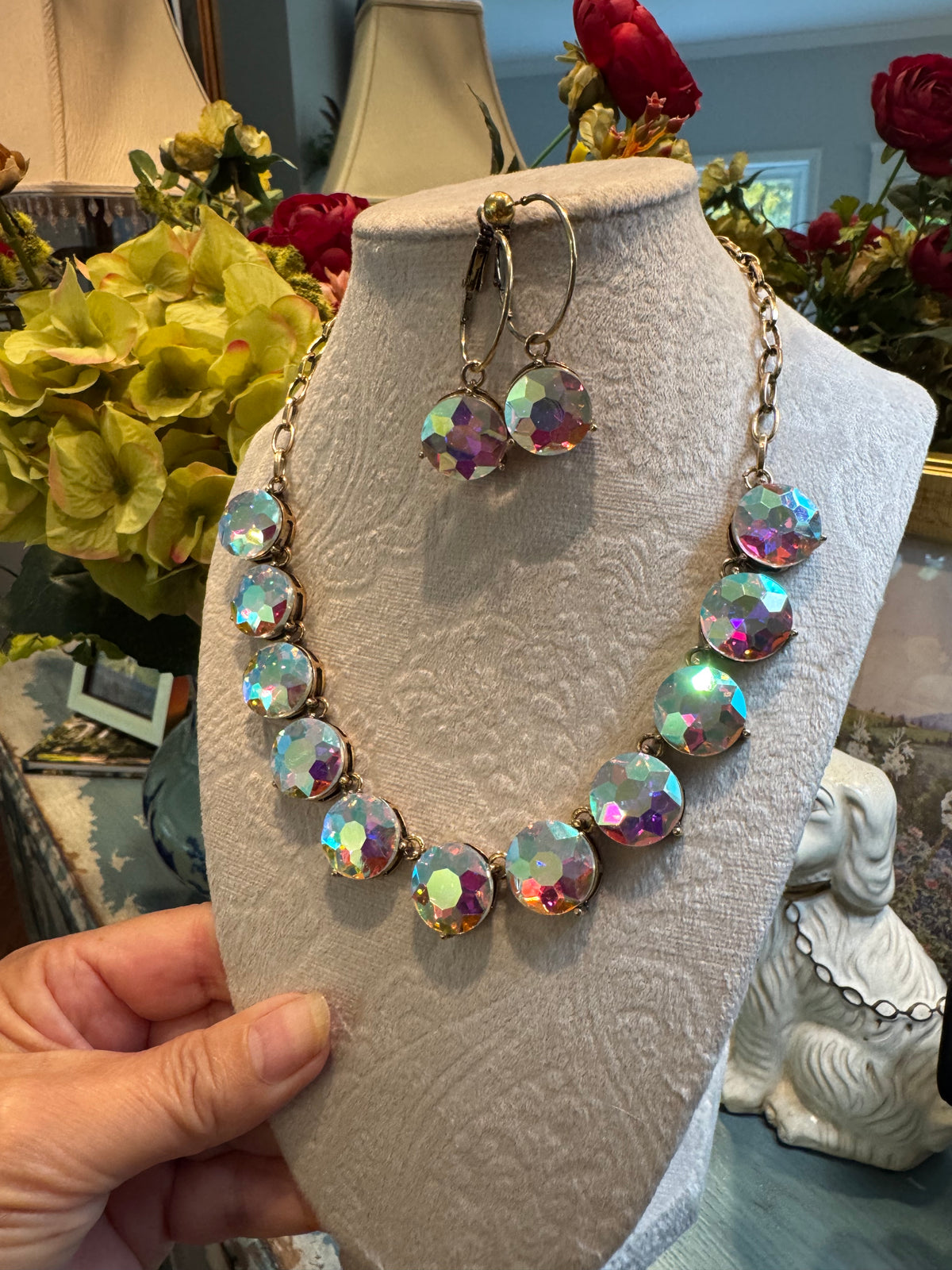 Dime Crystal Necklace Sets