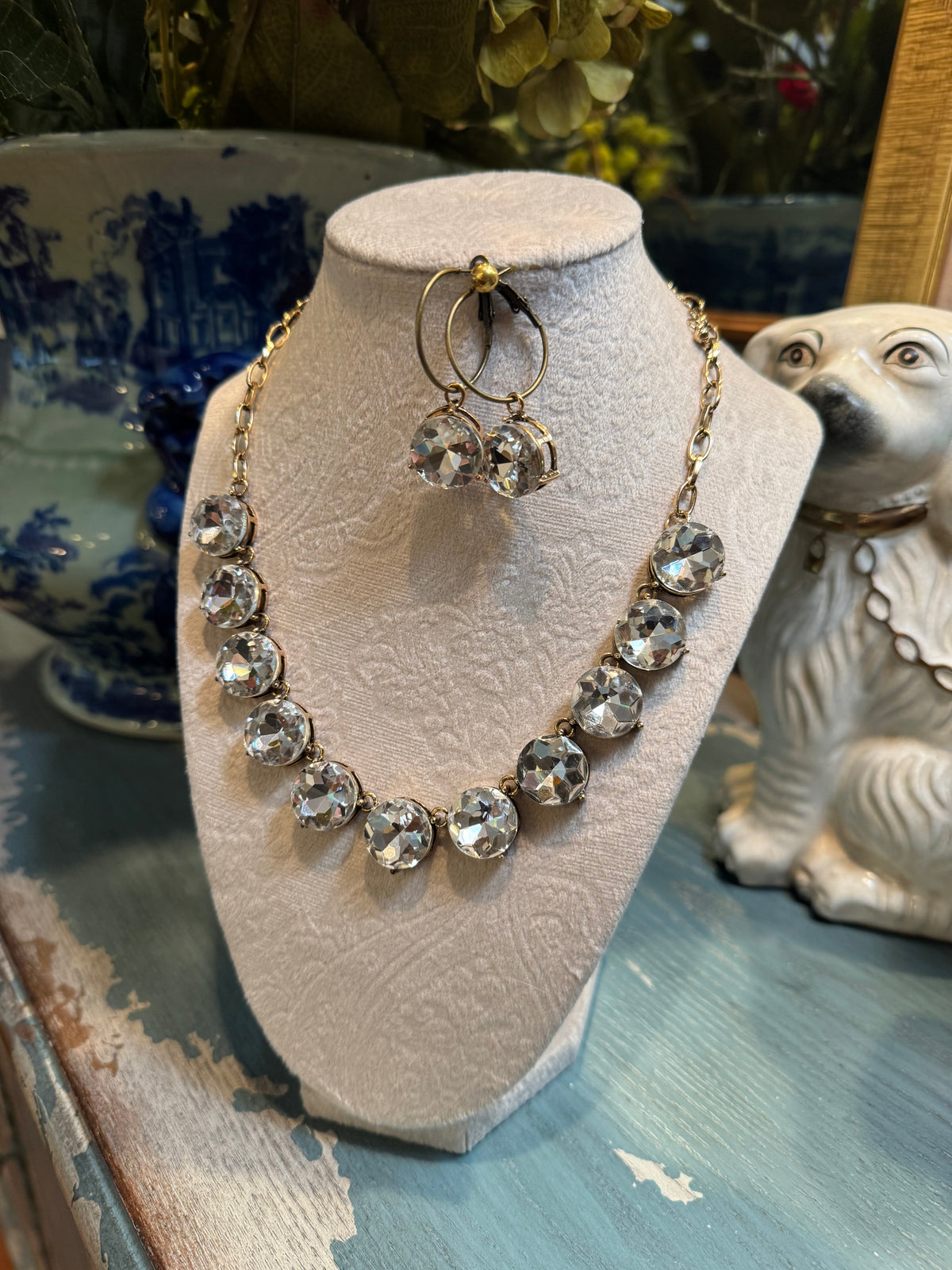 Dime Crystal Necklace Sets