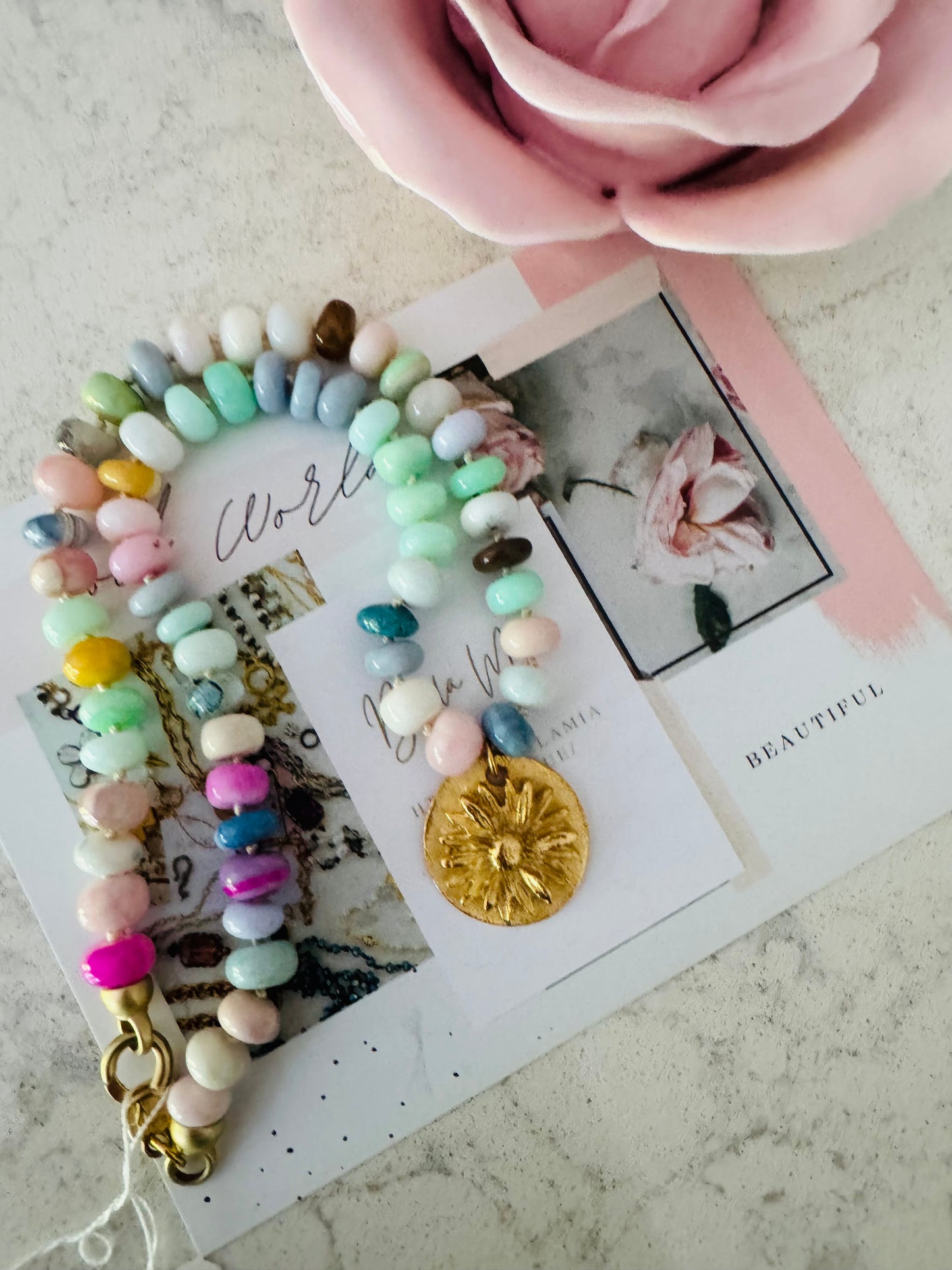 Dahlia Beaded Necklace