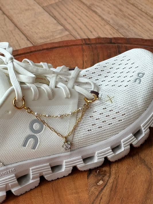 Zirconia Flower Shoe Chain