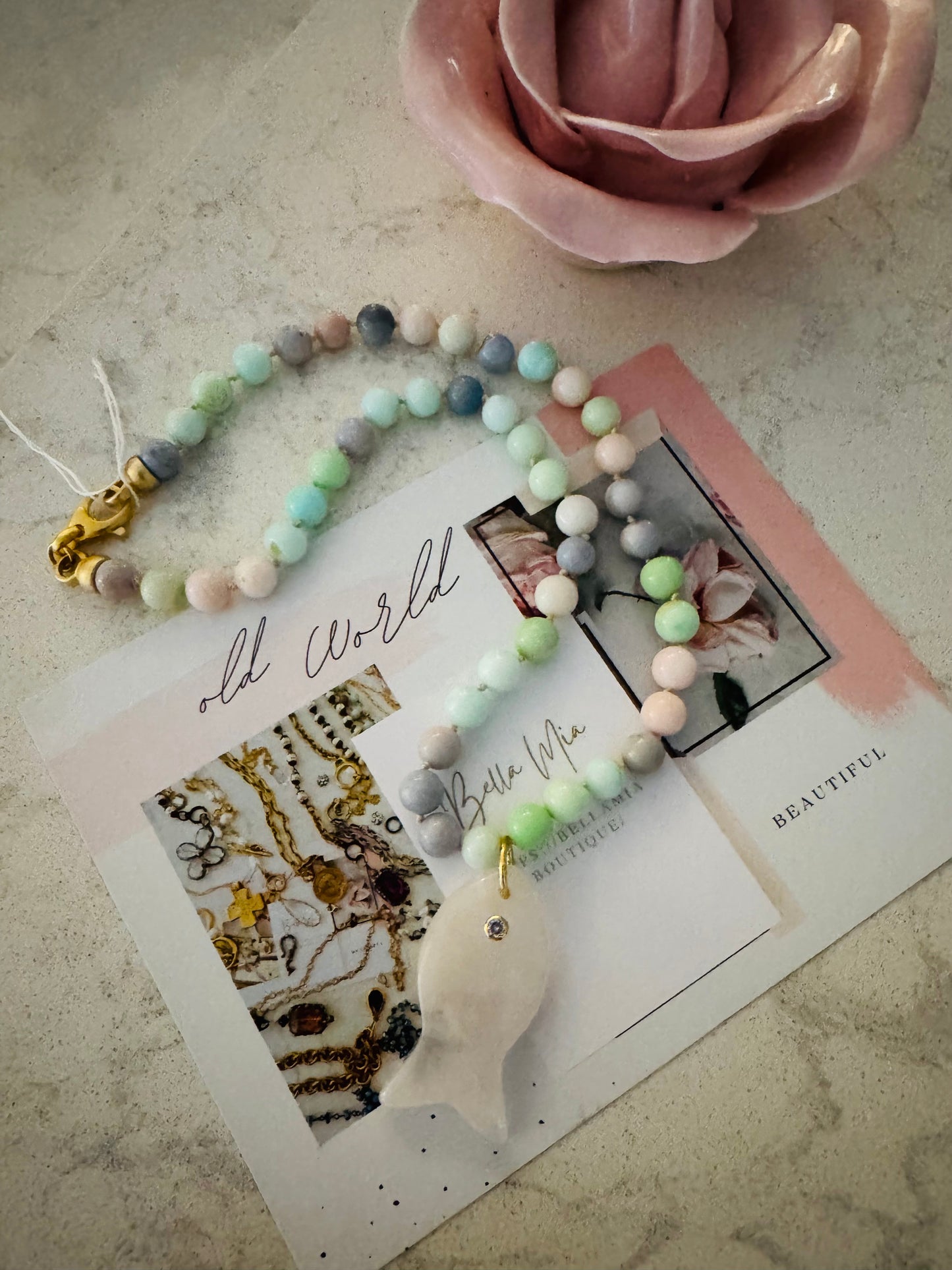 Pastel Fish  Necklace