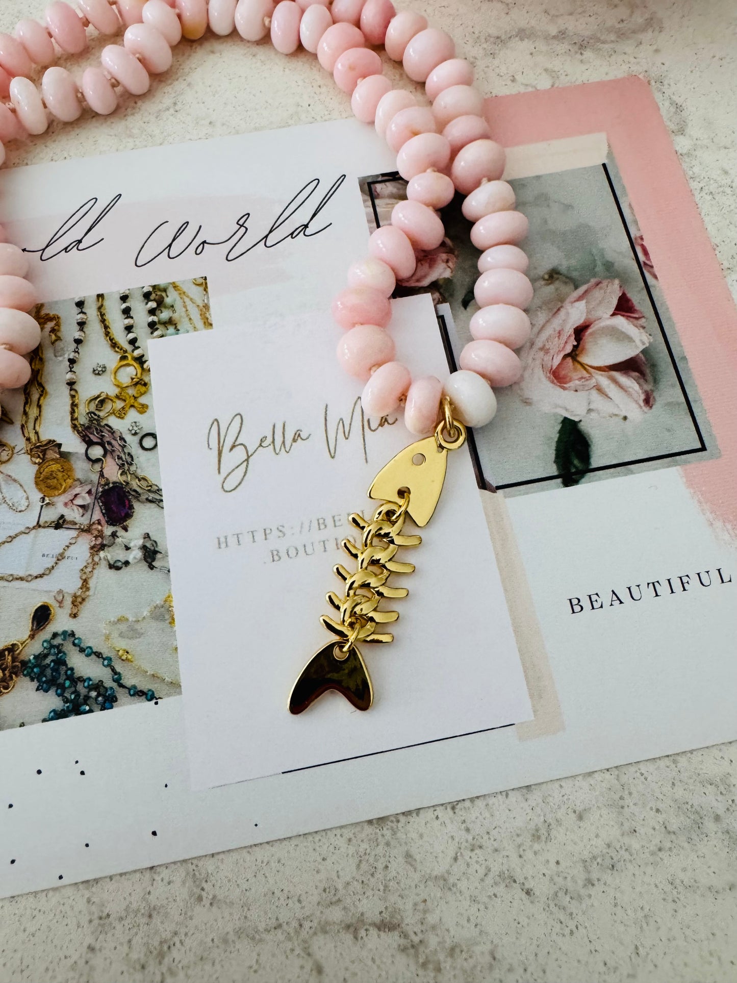 Pink Salmon Necklace