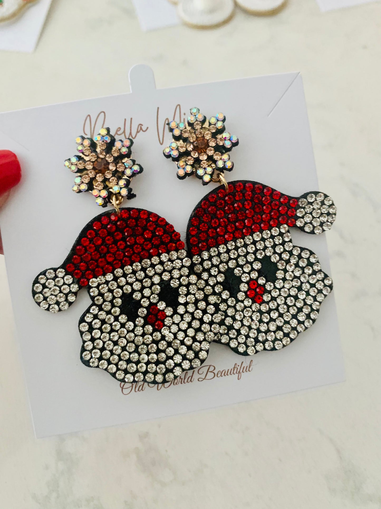 Whimsical Beaded Festive Earrings