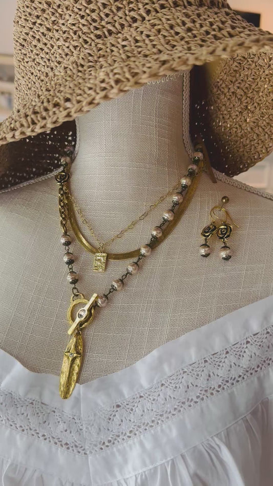 Marigold Cross Necklace
