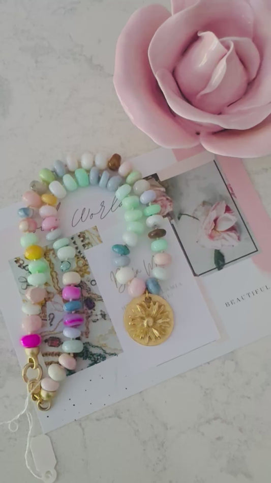 Dahlia Beaded Necklace