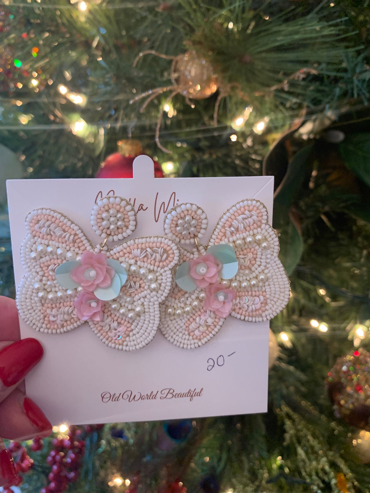 Whimsical Beaded Festive Earrings