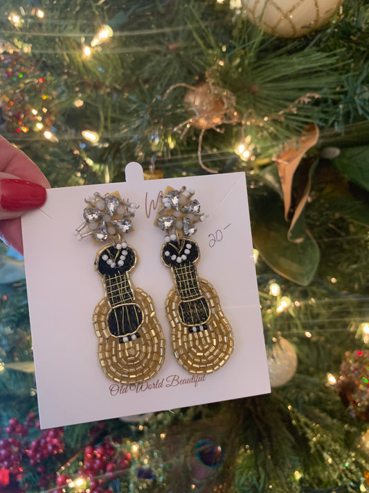 Whimsical Beaded Festive Earrings